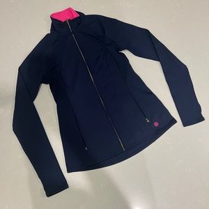 Lilly Pulitzer Luxletic Zip Jacket Navy Blue XXS / XS / 0 / 00